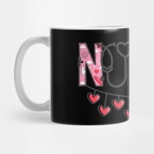 Valentine's Day Nurse Stethoscope Hearts Mug